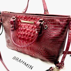 Brahmin Luscious Red Crossbody Handbag
